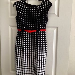 Connected Women Dress Size 4P Polka Dot